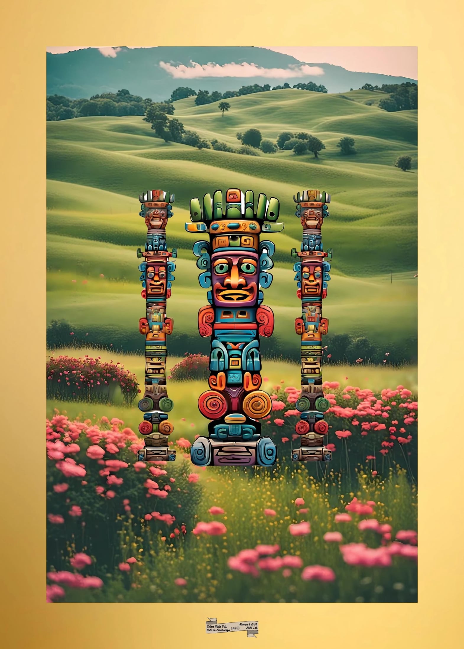 GA8 TOTEM MAIA TRIS Artista FRAULI ENZO - protezione con patamu.com - info www.fraulienzo.it